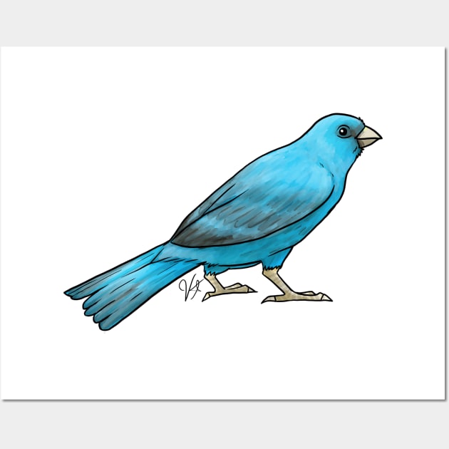 Bird - Canary - Blue Wall Art by Jen's Dogs Custom Gifts and Designs